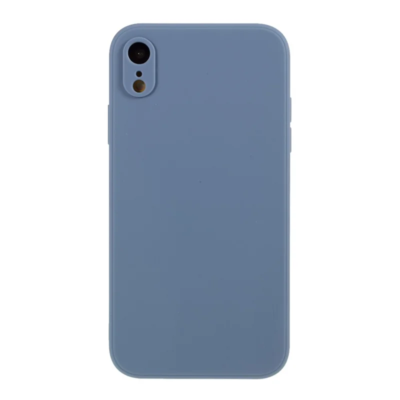 Matte Skin Soft Silicone Cell Phone Case for iPhone XR 6.1 inch - Dark Blue