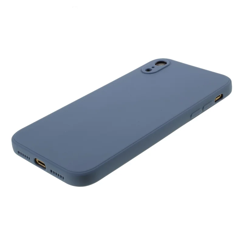 Matte Skin Soft Silicone Cell Phone Case for iPhone XR 6.1 inch - Dark Blue