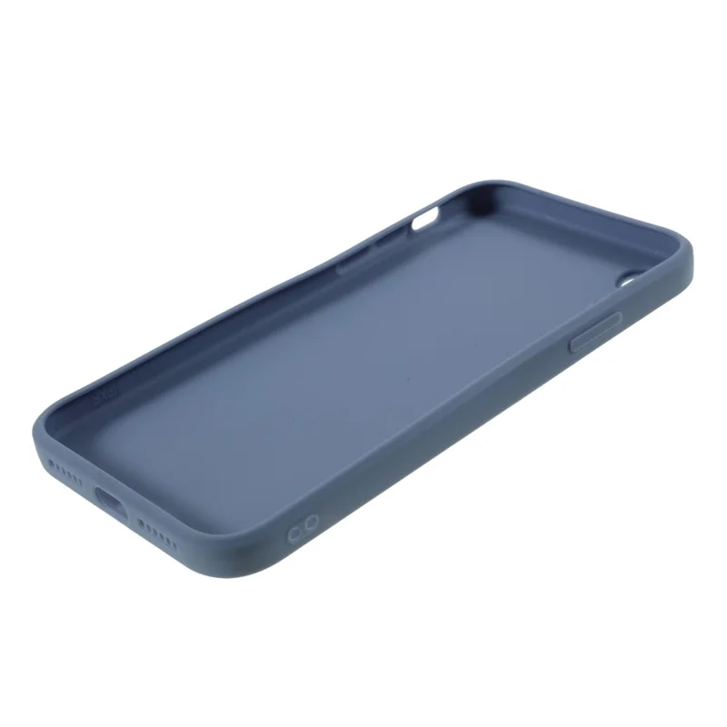 Matte Skin Soft Silicone Cell Phone Case for iPhone XR 6.1 inch - Dark Blue