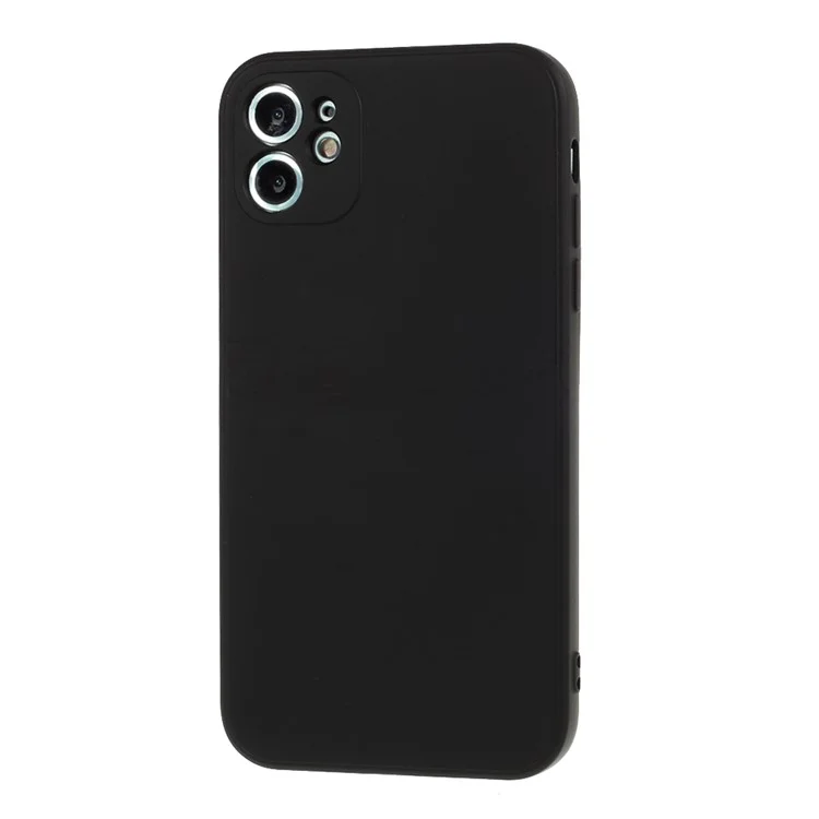 Pure Colour Matte Soft TPU Cover Phone Case für iPhone 11 6.1 Zoll - Schwarz