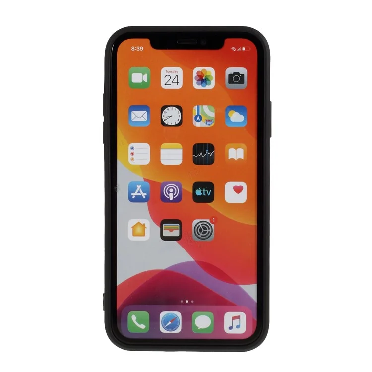 Pure Colour Matte Soft TPU Cover Phone Case für iPhone 11 6.1 Zoll - Schwarz
