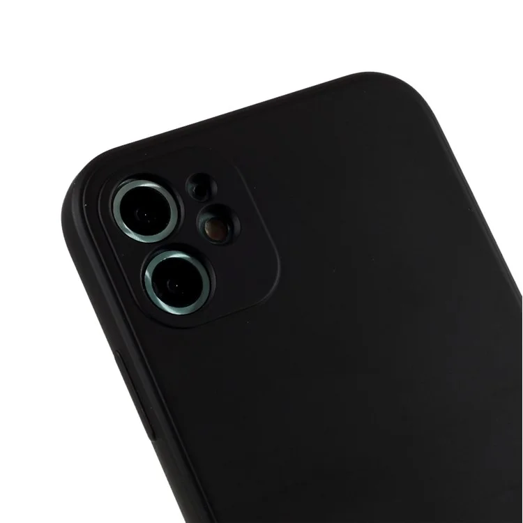 Pure Colour Matte Soft TPU Cover Phone Case for iPhone 11 6.1 inch - Black