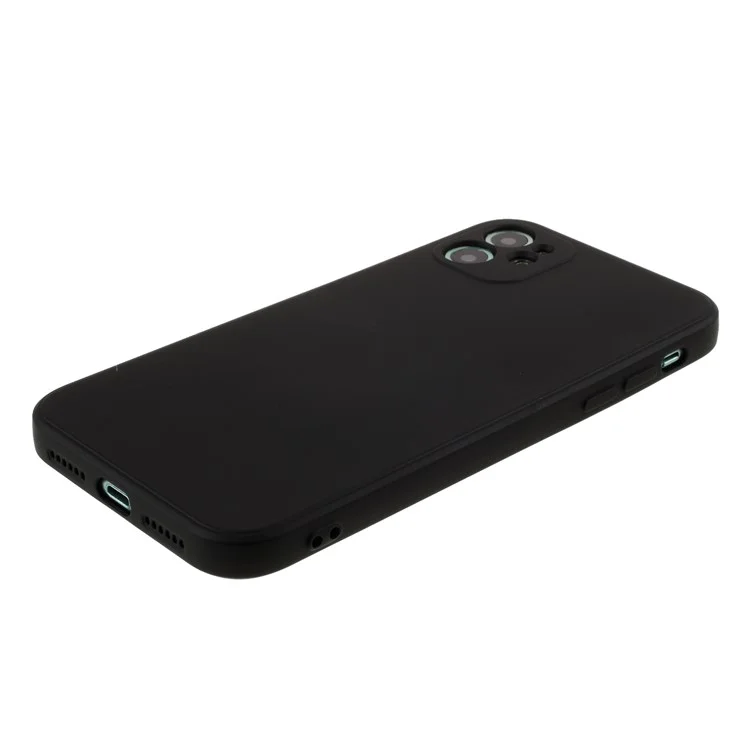 Pure Colour Matte Soft TPU Cover Phone Case für iPhone 11 6.1 Zoll - Schwarz