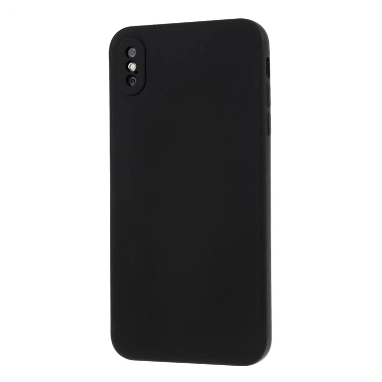 Matte Skin Soft Silicone Phone Case for iPhone XS/X 5.8-inch - Black