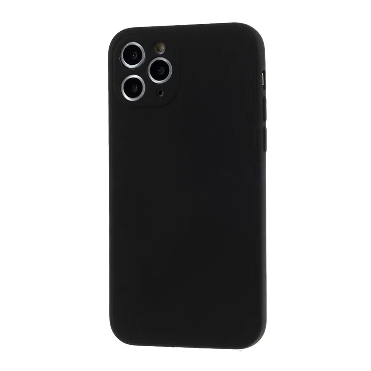 Capa de Telefone de Silicone Macia de Pele Fosca Para Iphone 11 Pro 5,8 Polegadas - Preto