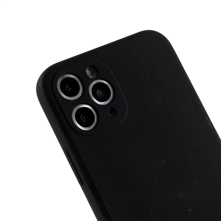 Capa de Telefone Suave de Silicone Mate para iPhone 11 Pro 5.8 Polegadas - Preto
