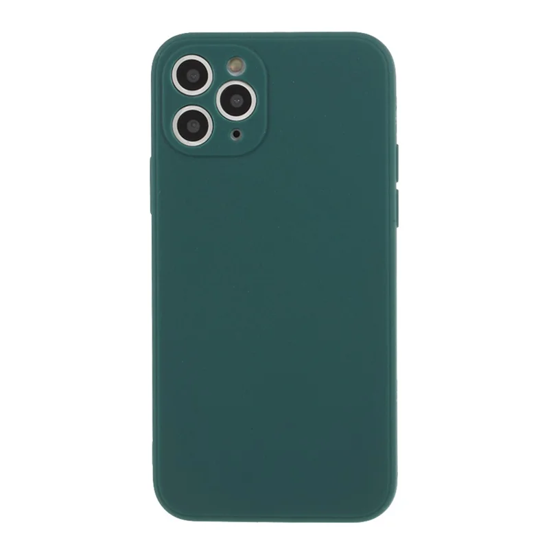 Matte Skin Soft Silicone Phone Case for iPhone 11 Pro 5.8-inch - Dark Green