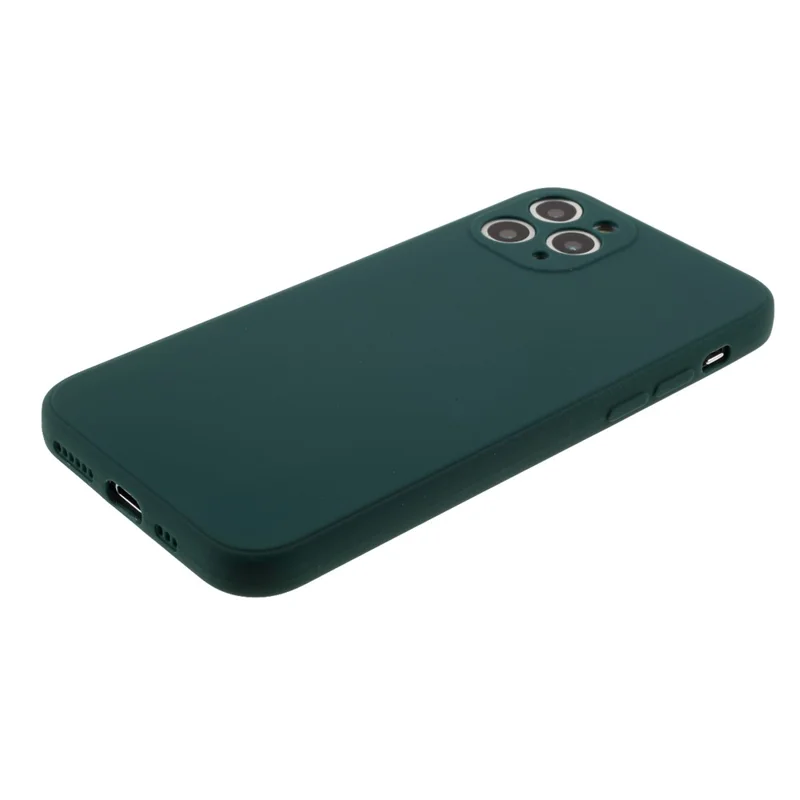 Matte Skin Soft Silicone Phone Case for iPhone 11 Pro 5.8-inch - Dark Green