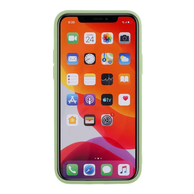 Matte Skin Soft Silicone Phone Case for iPhone 11 Pro 5.8-inch - Light Green