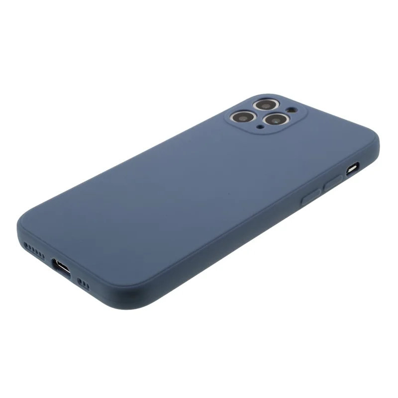 Matte Skin Soft Silicone Phone Case for iPhone 11 Pro 5.8-inch - Dark Blue