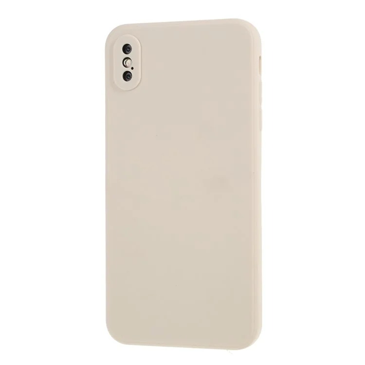 Capa de Telefone de Silicone Macia de Pele Fosca Para Iphone XS Máx. 6,5 Polegadas - Bege