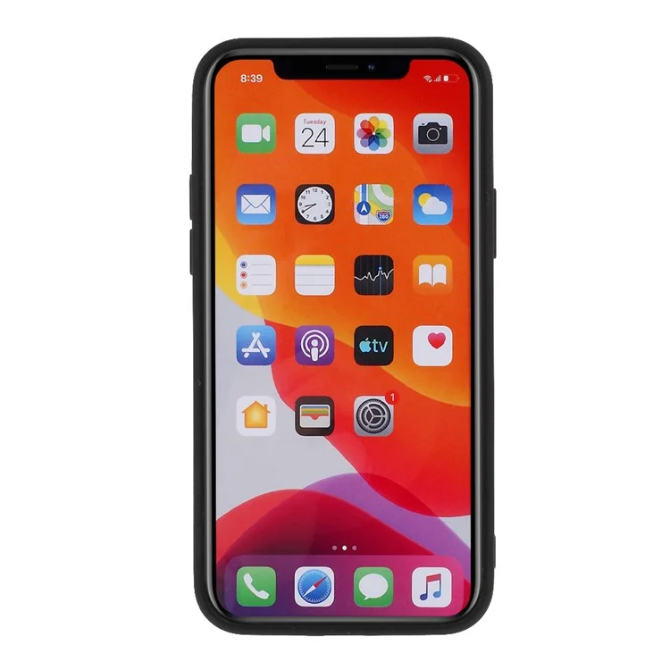 Матовая Кожа Мягкая Силиконовая Оболочка Мобильного Телефона Для Iphone 11 Pro Max 6,5 Дюйма - Черный