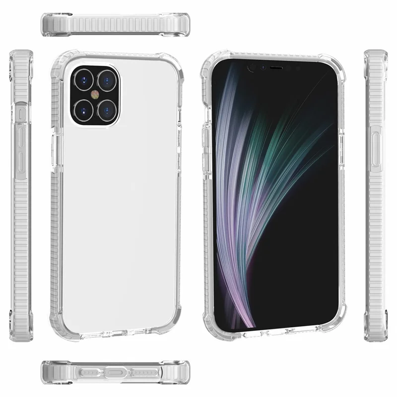 Air-Cushion Dropproof Acrylic + TPU Hybrid Cover for iPhone 12 - White