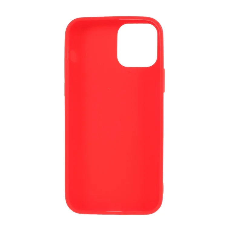 Matte Skin TPU Protective Case for iPhone 12 mini - Red