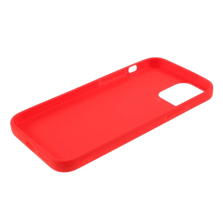 Funda protectora TPU de piel mate para iPhone 12 mini - Rojo