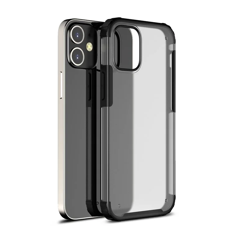 Armor Series Matte PC + TPU Téléphone Pour Iphone 12 Pro Max 6,7 Pouces - le Noir