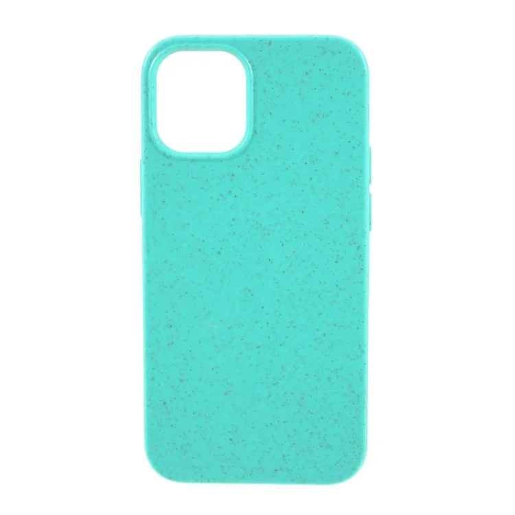 Pour Iphone 12 Mini 5,4 Pouces Starry Sky Series Biodegradable Case Biode-friendly Wheat Straw TPU Matte Téléphone - Cyan