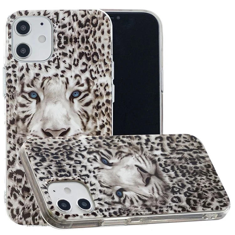 Noctilucent Patterned IMD TPU Back Case for iPhone 12 - Leopard