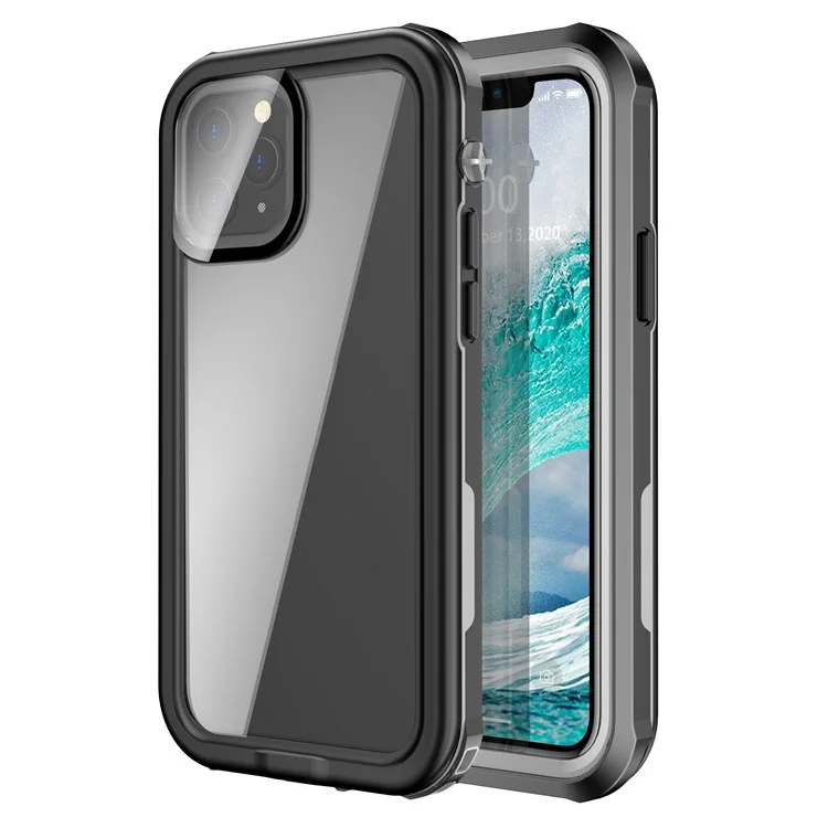 For iPhone 12 6.1 inch IP68 Waterproof Phone Case Drop-resistant Shockproof Mobile Phone Cover