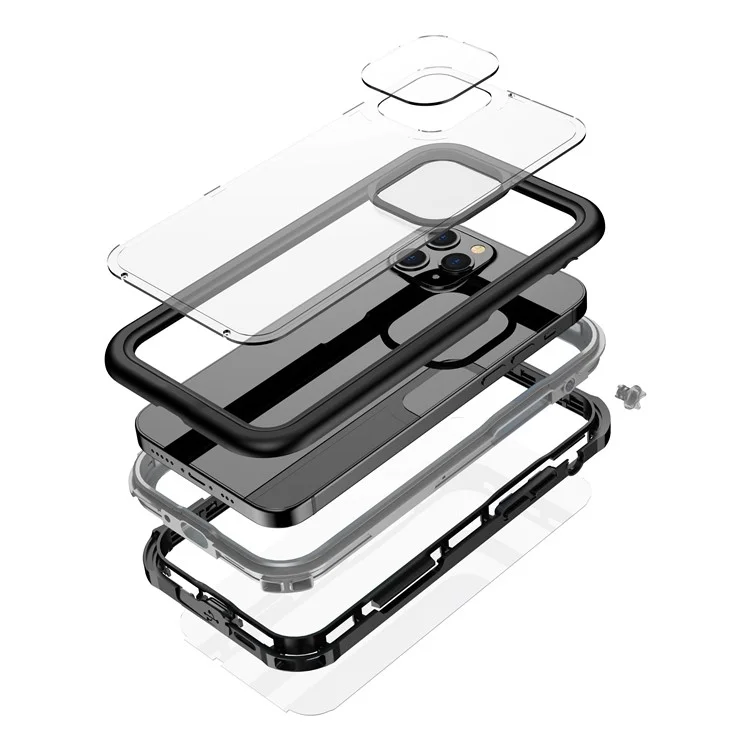 For iPhone 12 6.1 inch IP68 Waterproof Phone Case Drop-resistant Shockproof Mobile Phone Cover