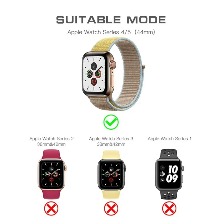 Bande De Montre De Silicone Sports Respirante Sports Respirant + Couverture Étanche Pour La Série De Montre Apple SE / 6/5 / 4 44mm