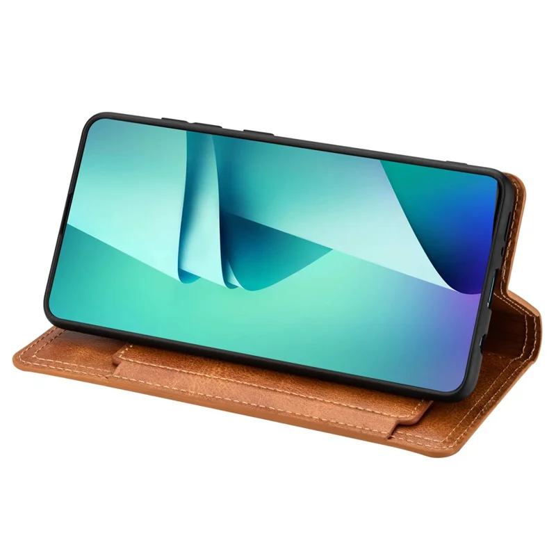 Zipper Pocket Leather Wallet Stand Case for iPhone 12 Pro/12 - Orange