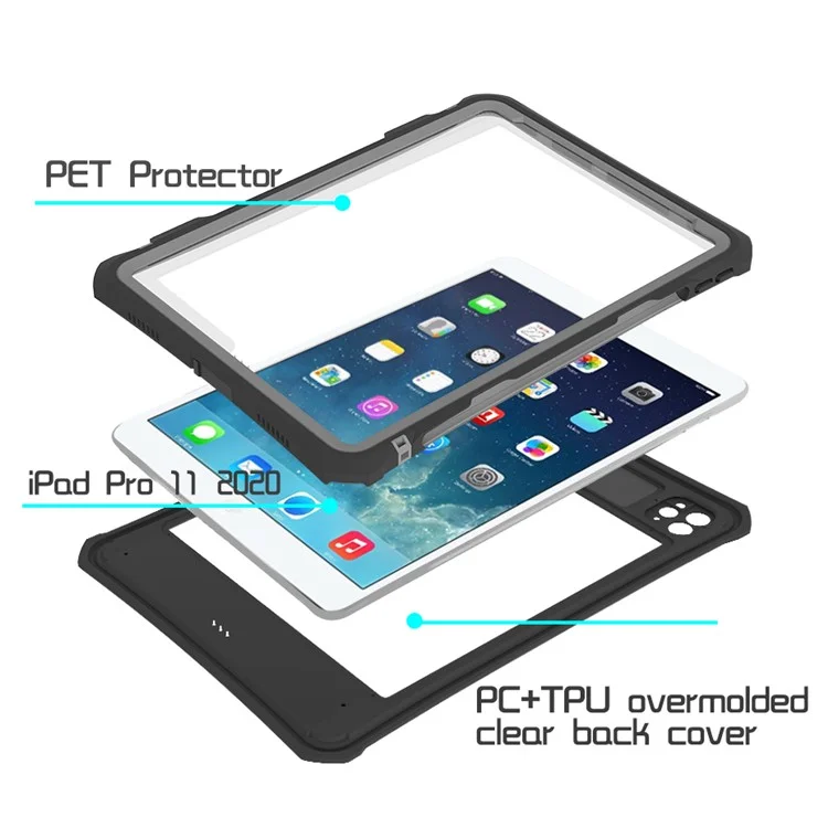 IP68 Waterproof Drop-proof Dust-proof Tablet Cover for iPad Pro 11-inch (2020) / (2022) / (2021)