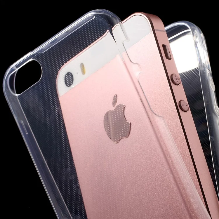 Touchable Screen Clear Soft TPU Case for iPhone SE/5s/5 - Transparent