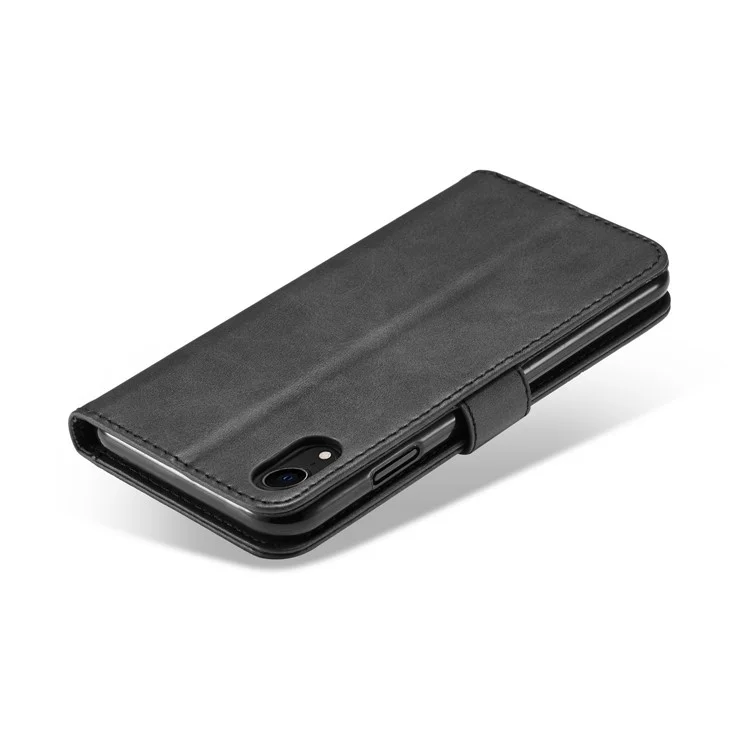 LC.IMEEKE Кожаный чехол-бумажник для iPhone XR 6.1 дюйма - черный