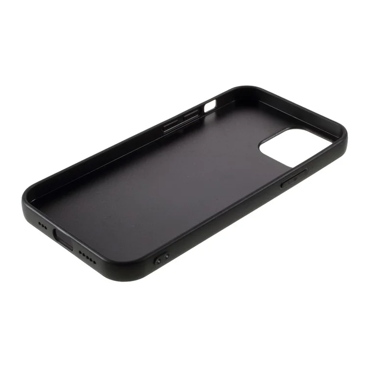 X-LEVEL Vintage Style PU Leather Coated TPU Phone Shell for iPhone 12 Pro/12 - Preto