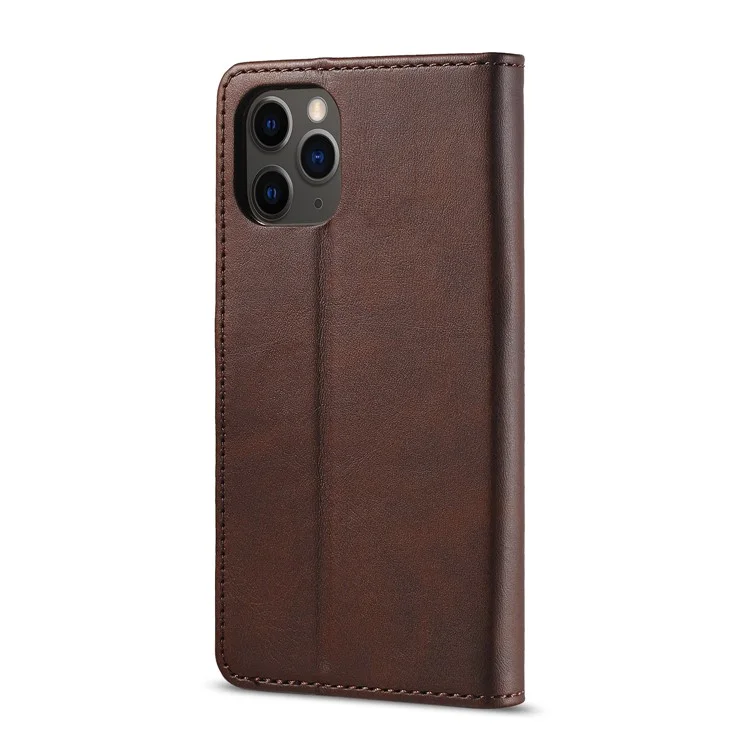 LC.IMEEKE Estuche de Billetera de Cuero para iPhone 12 - Café