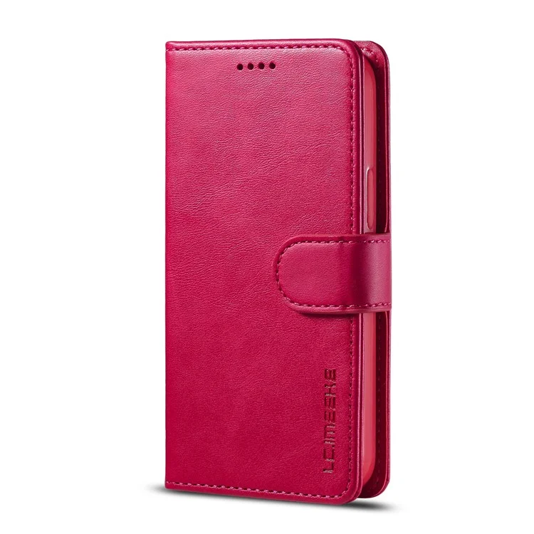 LC.IMEEKE Leather Wallet Case Cell Phone Cover for iPhone 12 - Red