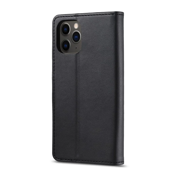 Lc. Imeeke Kartenhalter Leder Brieftasche Cover Telefon Hülle Für Iphone 12 Pro 6.1 Zoll - Schwarz