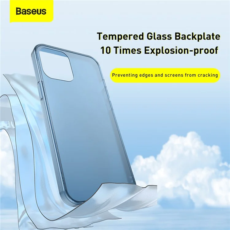 BASEUS Matte Skin Tempered Glass+TPU Cover for iPhone 12 mini - Blue