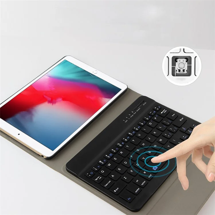 Bluetooth Keyboard Leather Stand Case for iPad mini (2019) 7.9 inch/4 - Rose Gold