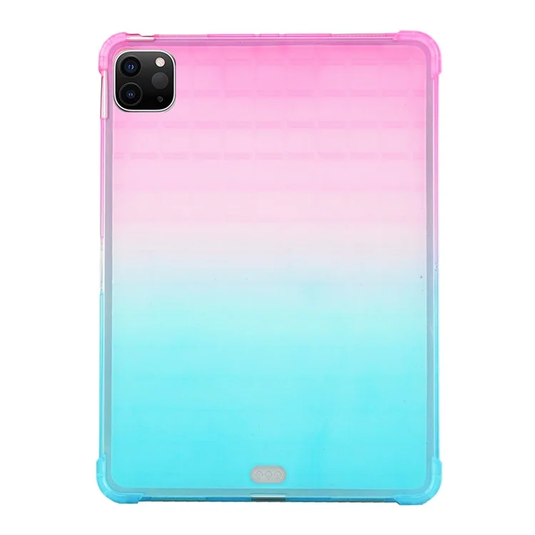 Gradient Color Shockproof TPU Tablet Cover for iPad Air 11 (2024) / Air (2020) / Air (2022) / Pro 11-inch (2021)(2020)(2022) - Rose / Cyan