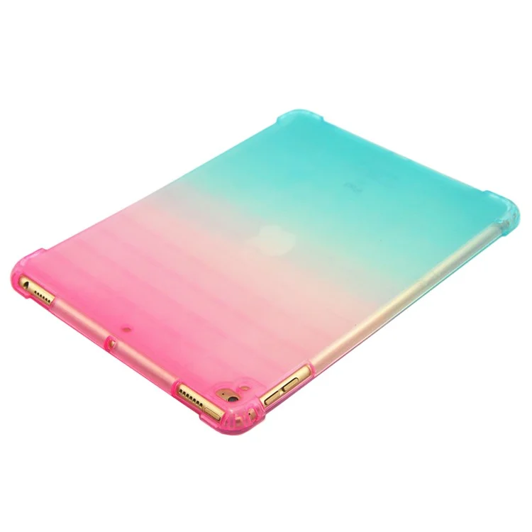 Gradient Farbiger Stoßfester TPU-Tablettenschutz für iPad 10.2 (2021)/(2020)/(2019) / Air 10.5 Zoll (2019) / Pro 10.5 Zoll (2017) / Pro 10.5 Zoll (2017) - Rosa/Cyan