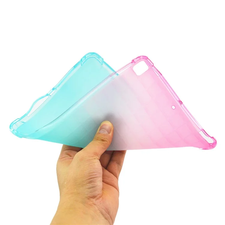 Gradient Farbiger Stoßfester TPU-Tablettenschutz für iPad 10.2 (2021)/(2020)/(2019) / Air 10.5 Zoll (2019) / Pro 10.5 Zoll (2017) / Pro 10.5 Zoll (2017) - Rosa/Cyan