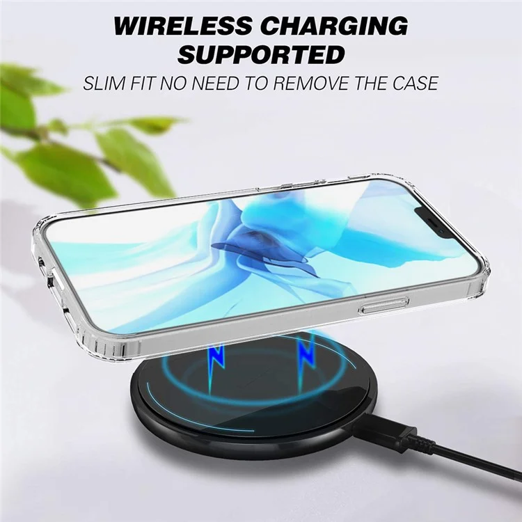 Capa de Celular Bolsa Resistente a Arranhões Acrílico + TPU Transparente Capa de Telefone para iPhone 12 Pro/12