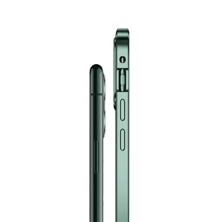 Magnetischer Installationsmetallrahmen + doppelseitige HD-Hartglas-Vollabdeckungsschutzhülle für iPhone 11 Pro 5,8 Zoll - Grün