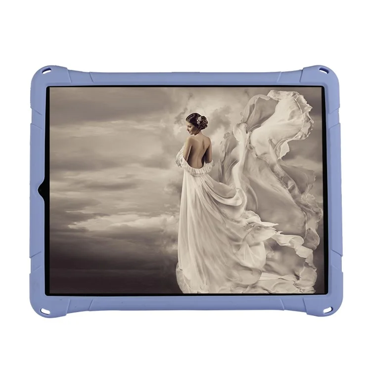 Kickstand PC Soft Capa de Silicone com Corda de Suspensão para iPad Pro 12.9 (2022) (2021) (2020) / (2018) - Roxo