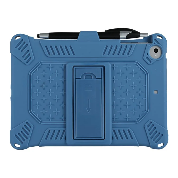 Case de Silicona Suave Para PC Kickstand Con Cuerda Colgante Para Apple Ipad Mini (2019) 7.9 Pulgadas/4/3/2/1 - Azul