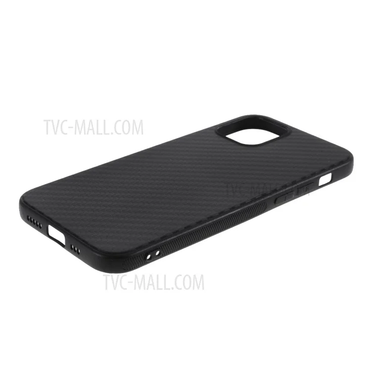 Carbon Fiber TPU Protective Phone Cover for iPhone 12 mini 5.4 inch