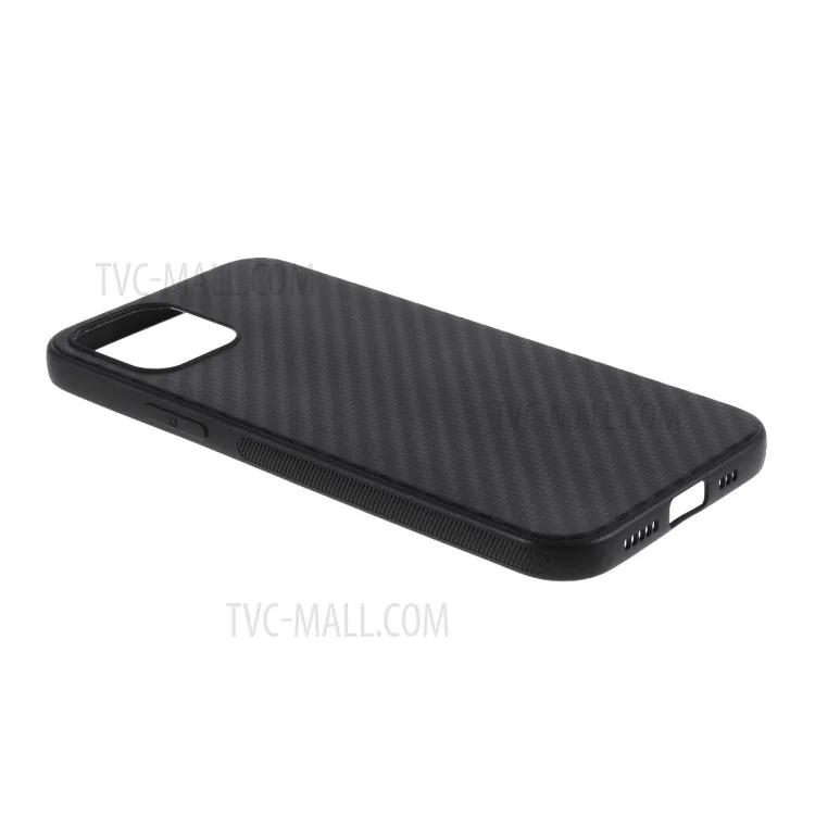 Carbon Fiber TPU Protective Phone Cover for iPhone 12 mini 5.4 inch