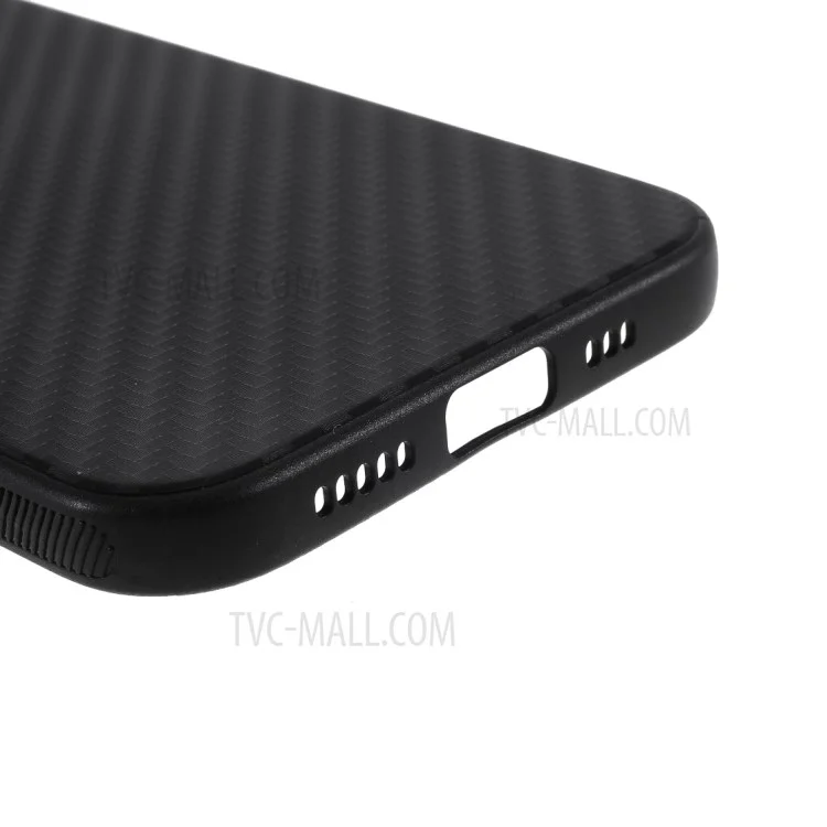 Carbon Fiber TPU Protective Phone Cover for iPhone 12 mini 5.4 inch