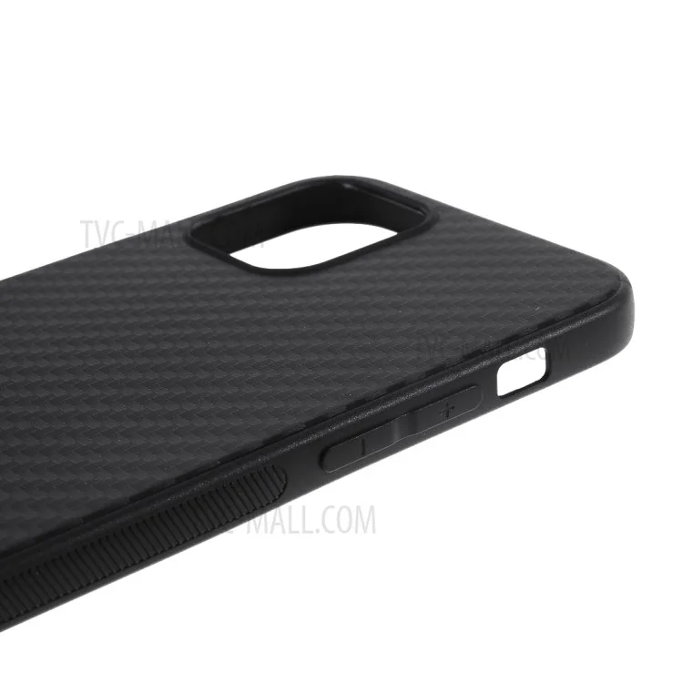 Carbon Fiber TPU Protective Phone Cover for iPhone 12 mini 5.4 inch