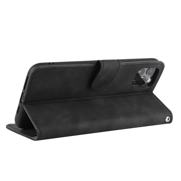 Stand Touch Portefeuille Couverture De Téléphone Portable En Cuir Pour IPhone 12 Mini - Noir