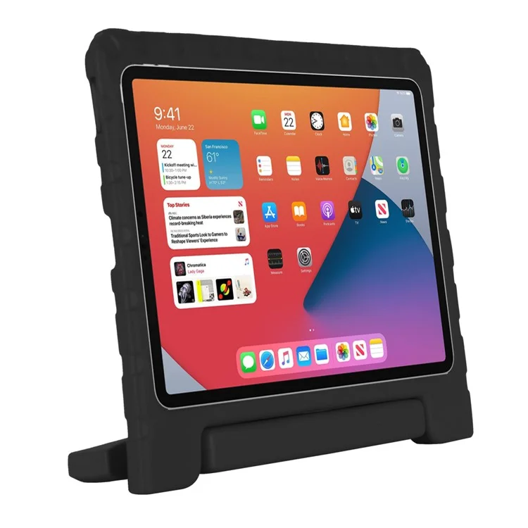 Shockproof EVA Foam Stand Shell Eco-friendly Kids Case for iPad Air (2020)/Air (2022) - Black