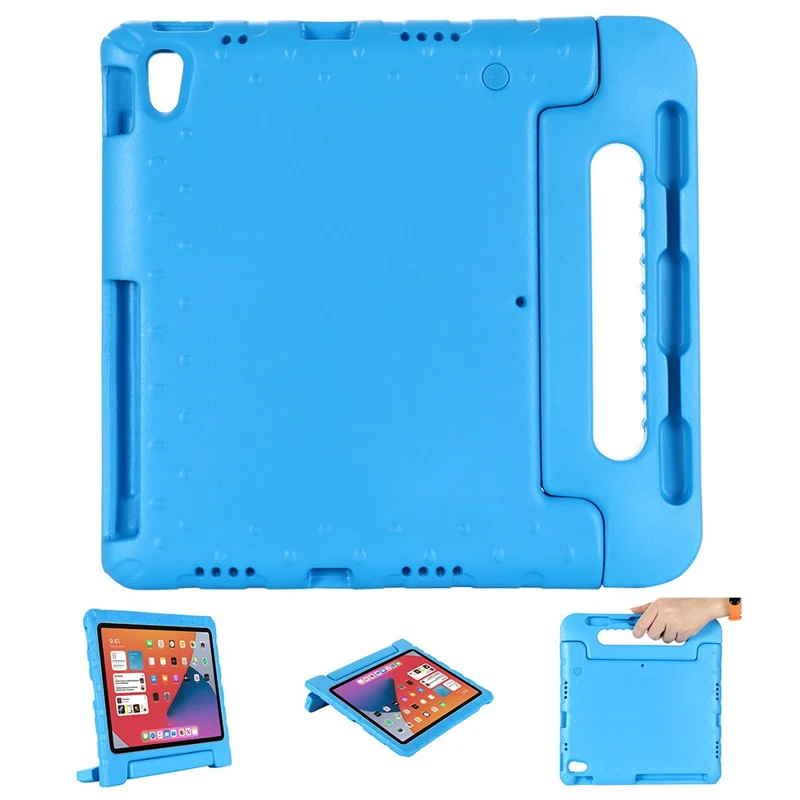 Shockproof EVA Foam Stand Shell Eco-friendly Kids Case for iPad Air (2020)/Air (2022) - Blue