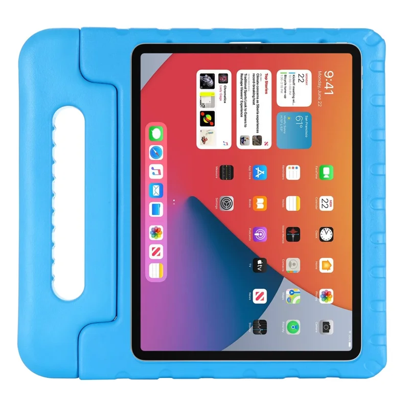 Shockproof EVA Foam Stand Shell Eco-friendly Kids Case for iPad Air (2020)/Air (2022) - Blue